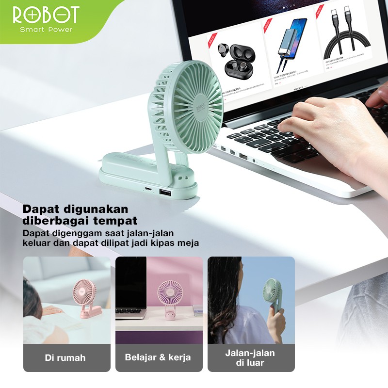 Kipas Angin Robot 3in1 USB Mini Fan.
